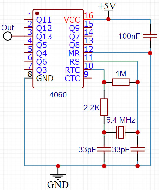 4060 divider oscillator